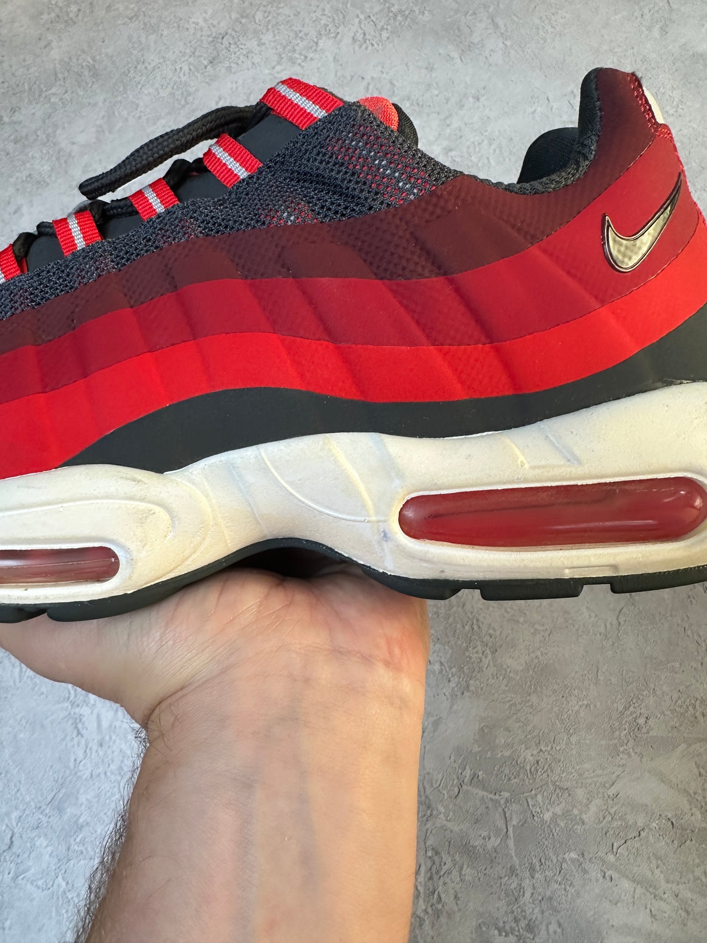 Nike Air Max 95 - Anthracite Red No Sew - UK11