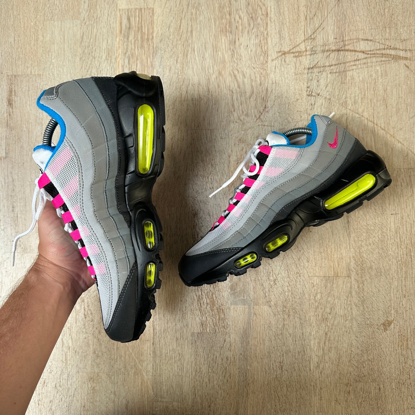 Nike Air Max 95 - Grey / Pink / Neon ID 2015 - UK8