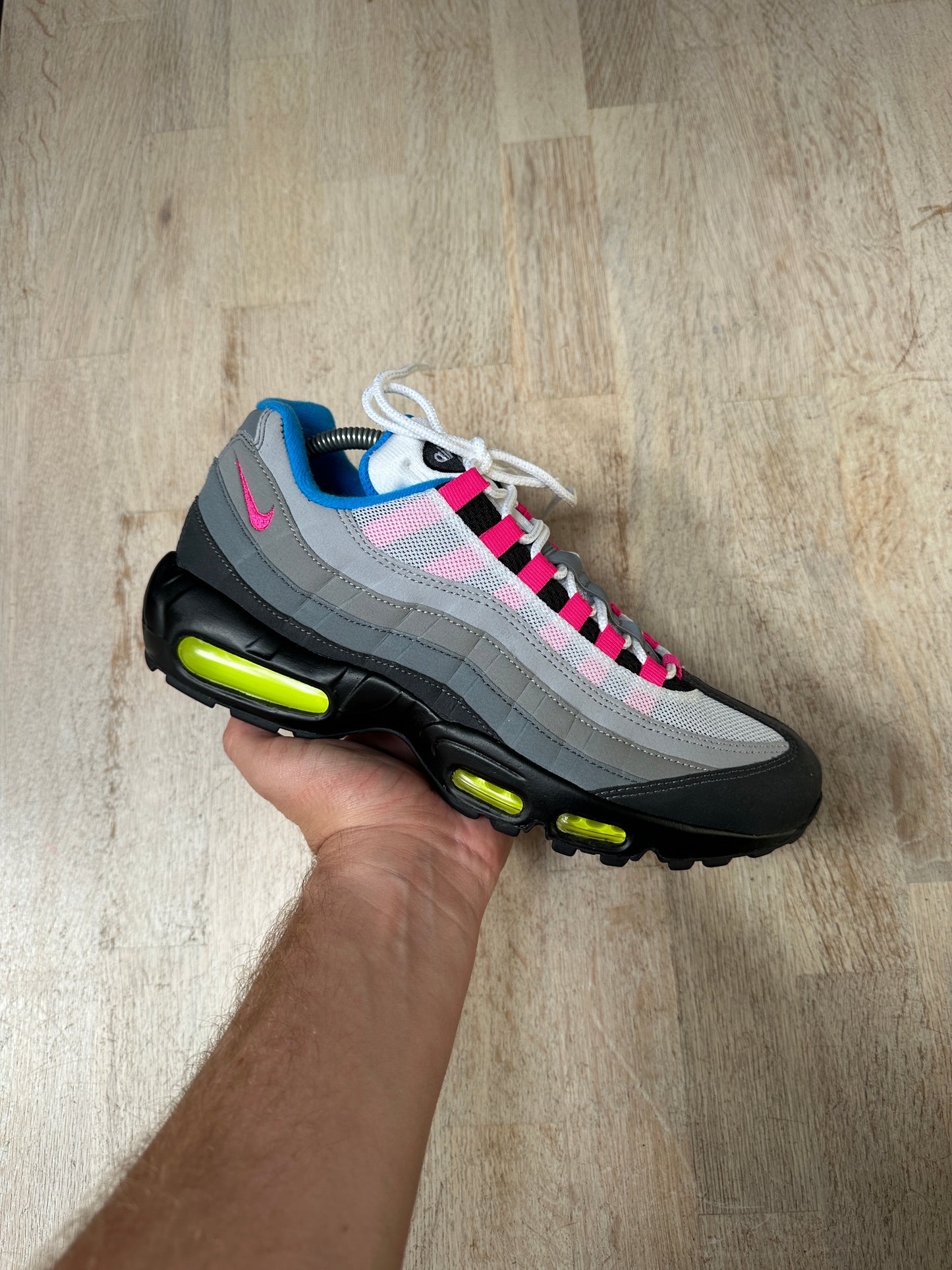 Nike Air Max 95 - Grey / Pink / Neon ID 2015 - UK8