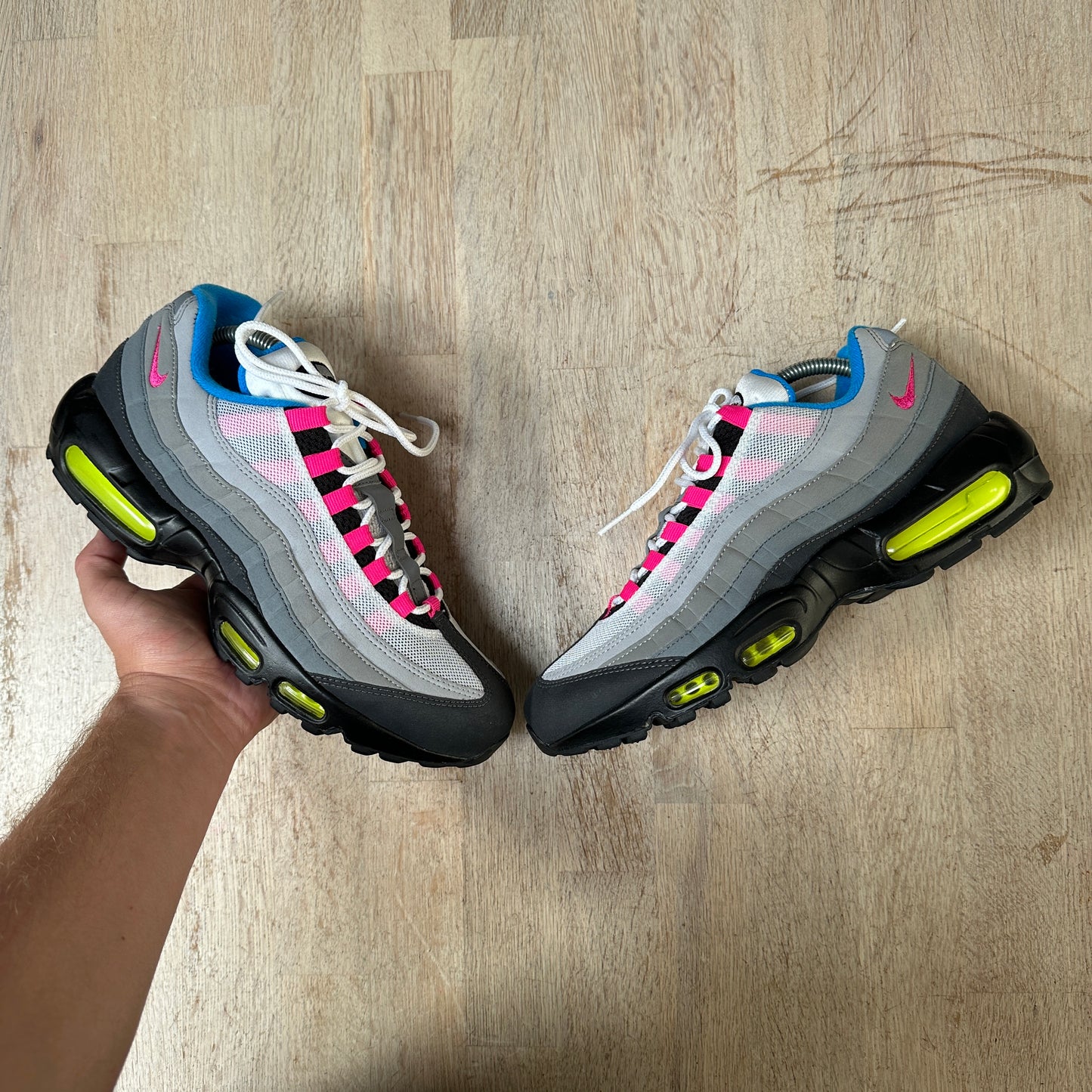 Nike Air Max 95 - Grey / Pink / Neon ID 2015 - UK8