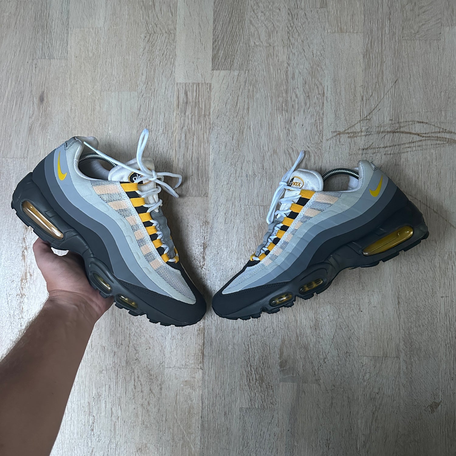 Nike air max shop 95 no-sew gray/yellow